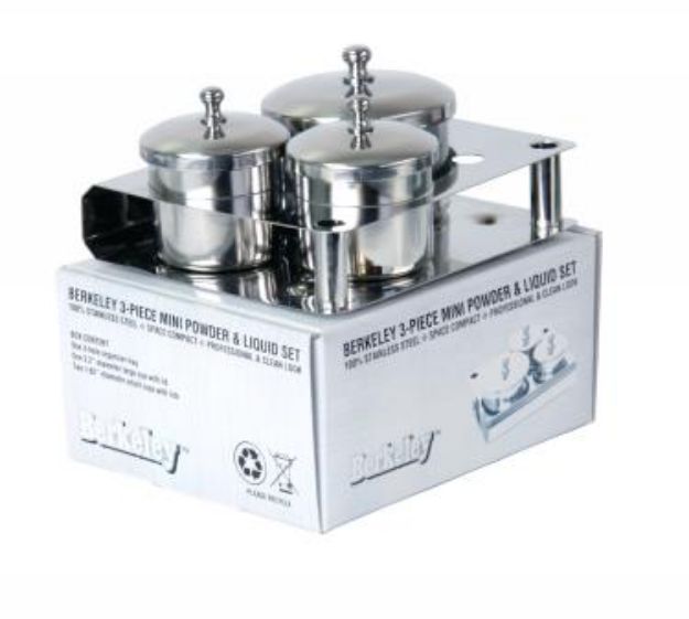 Picture of Berkeley 3-Piece Stainless Steel Powder & Liquid Set-LC703